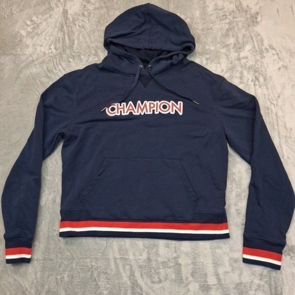 Womens‎ Champion Sz L Navy Blue Y2K Athletic Leisure Street Wear Hoodie